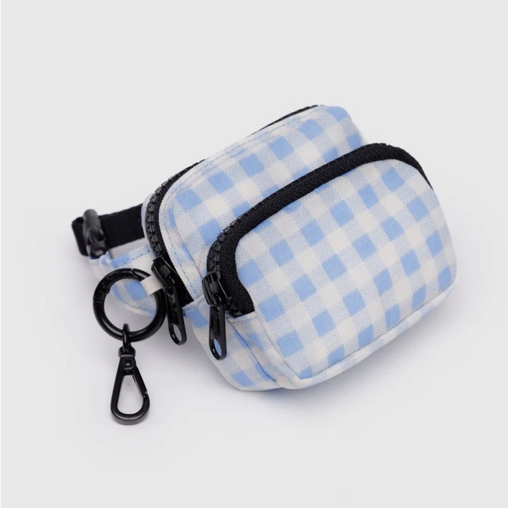 Fanny Pack Charm - Light Blue Gingham